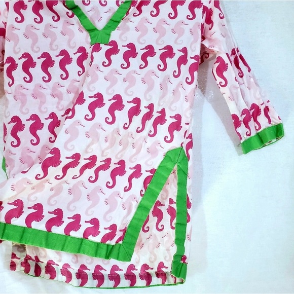 Pottery Barn Kids Seahorse Swim Coverup Shirt - Picture 4 of 6